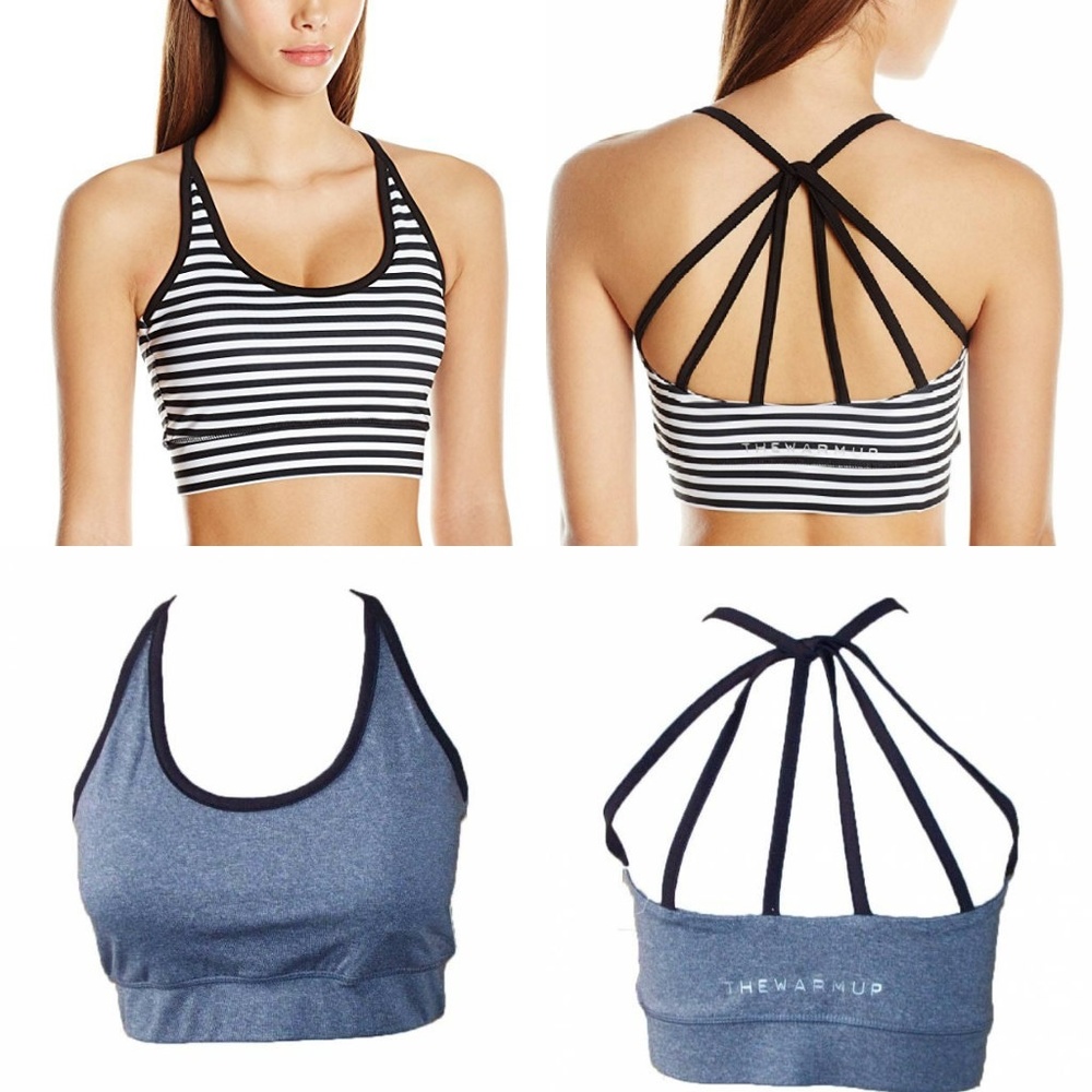 Jessica Simpson Juniors Padded Strappy Sports Top Bra -2 PACK